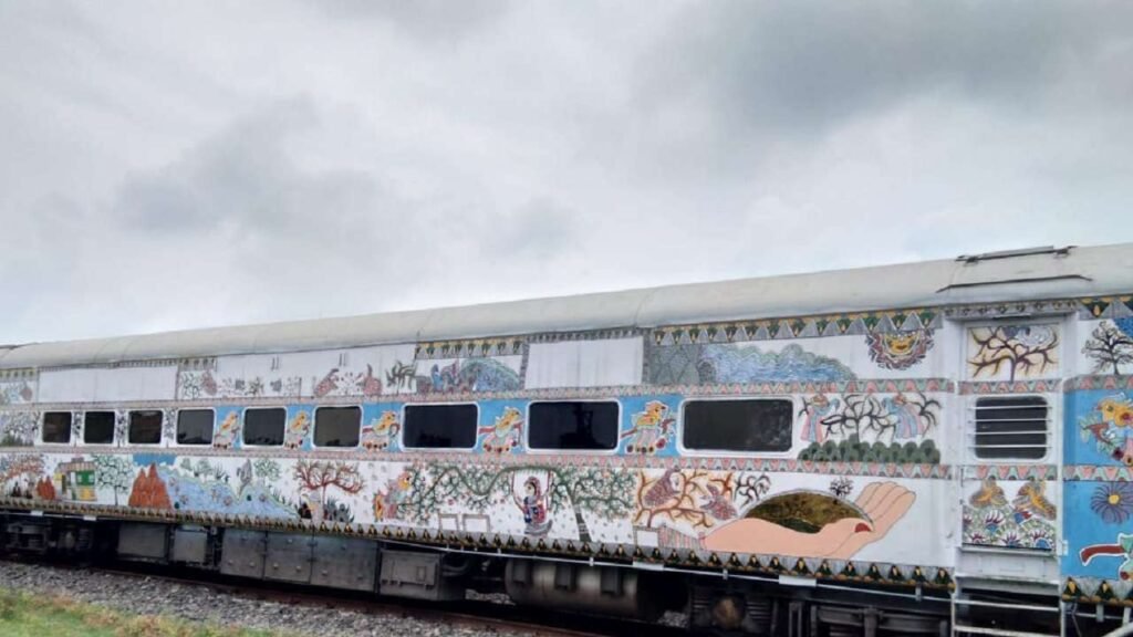 Madhubani painted train